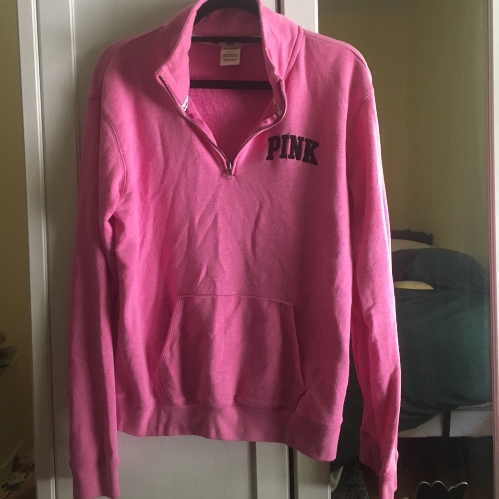 Quarter zip crew neck